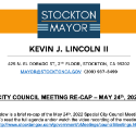 City Council Meeting Re-Cap - February May 24, 2022